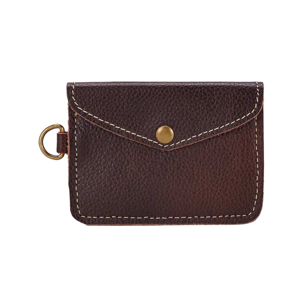 Myra Juniper Moon Leather Coin Purse in Espresso Brown - Myra USA