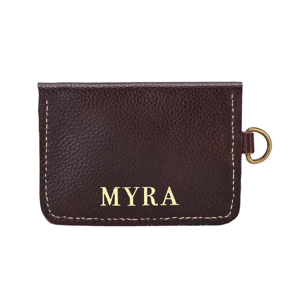 Myra Juniper Moon Leather Coin Purse in Espresso Brown - Myra USA