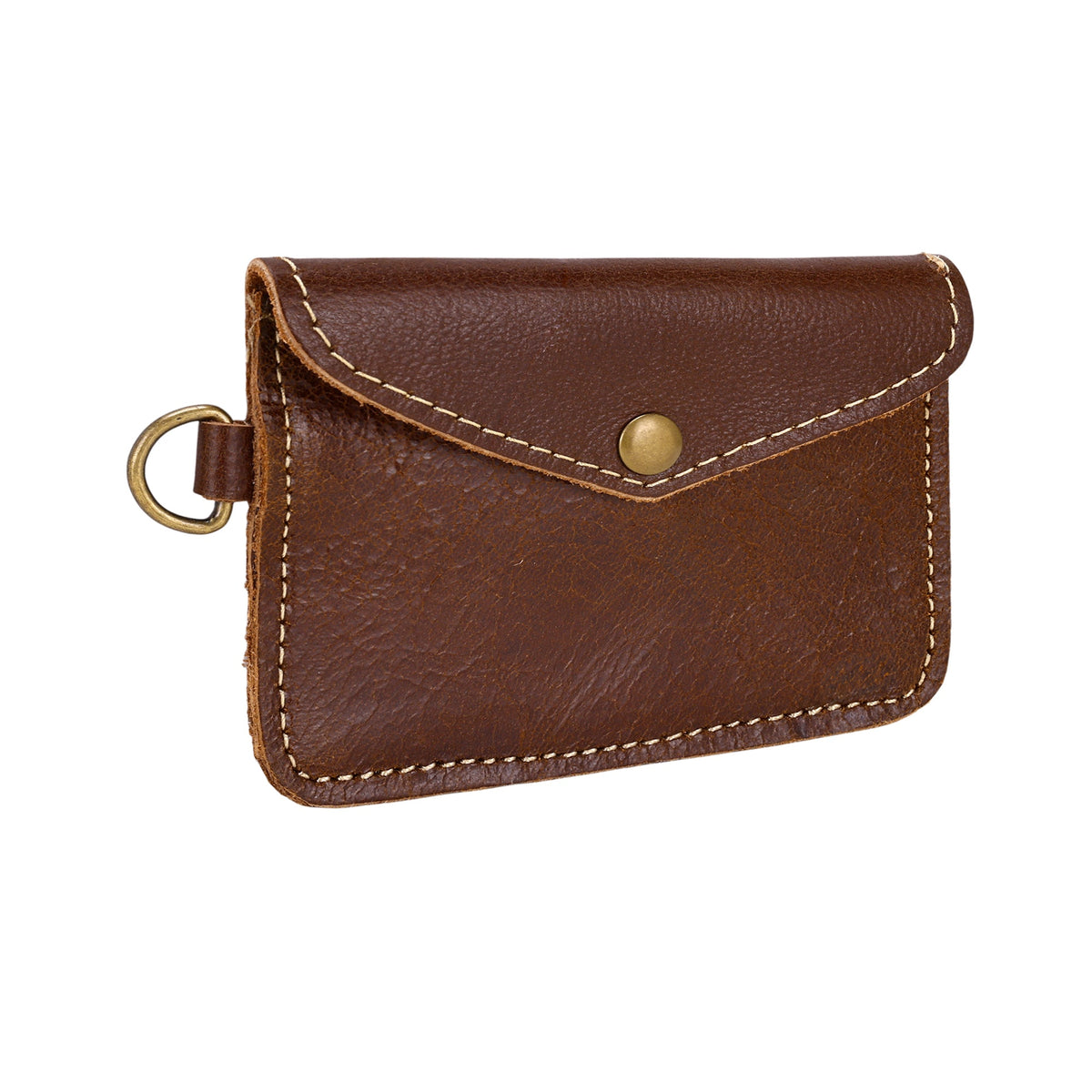 Myra Juniper Moon Leather Coin Purse in Chestnut Brown - Myra USA
