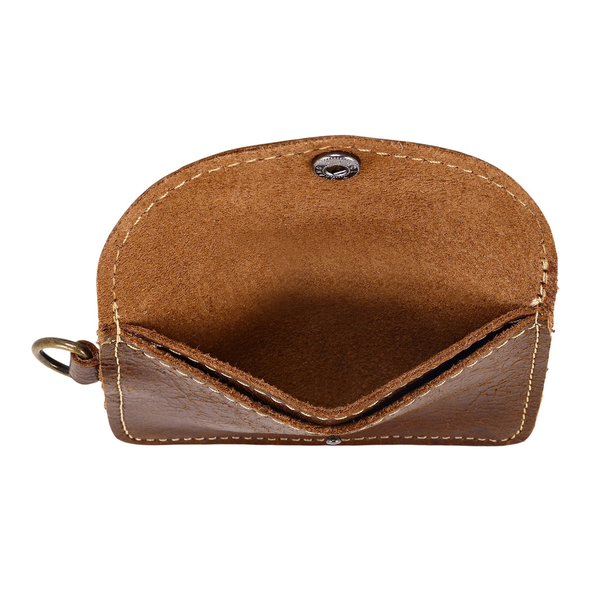 Myra Juniper Moon Leather Coin Purse in Chestnut Brown - Myra USA