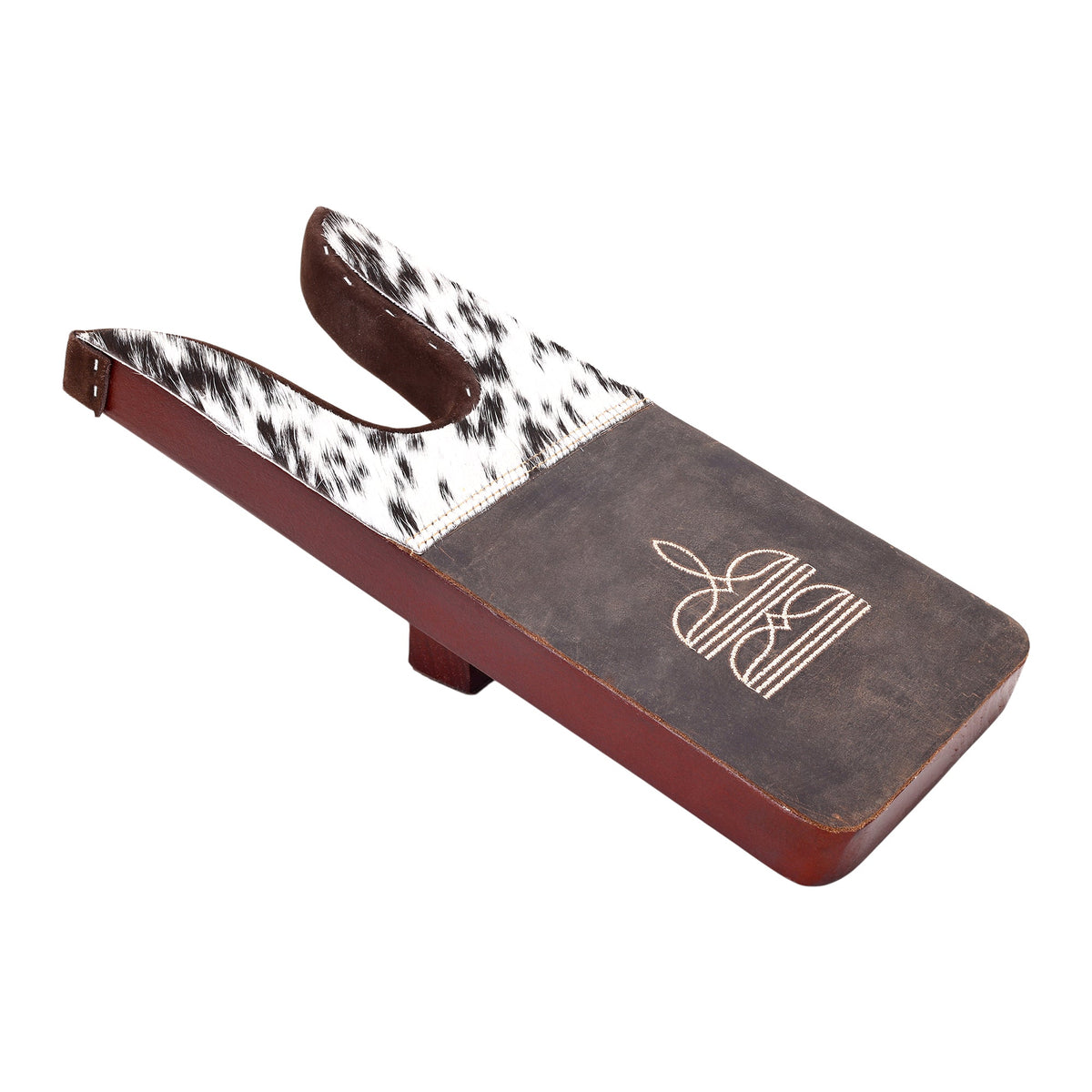 Myra Chuckline Boot Jack in black and white with hair on and embroidered detail - Myra USA