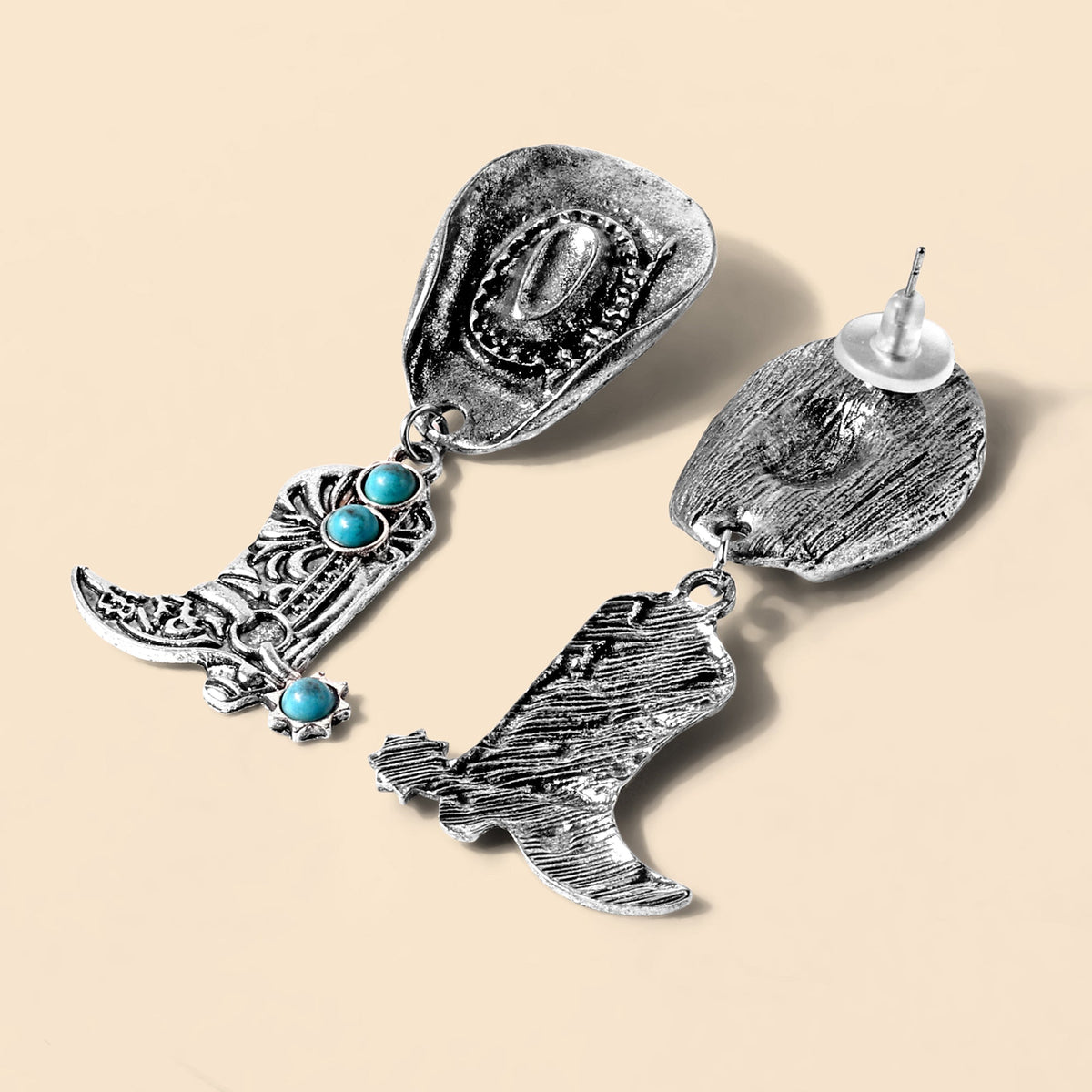 Myra Boot Spur Earrings in Turquoise Antique - Myra USA