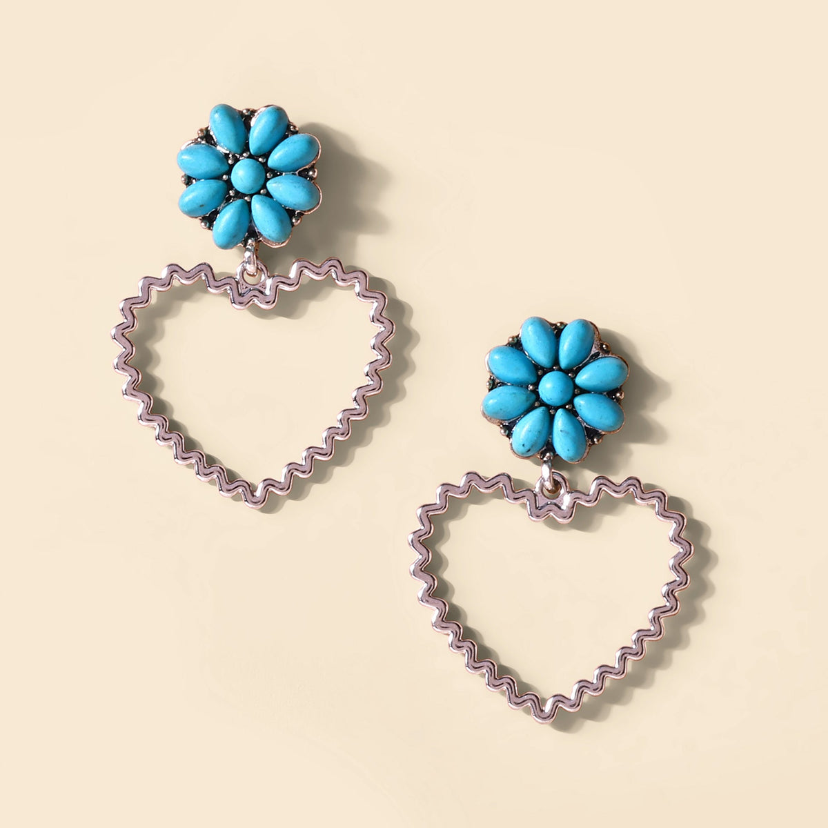 Myra Heartstring Earrings in Turquoise Blue - Myra USA