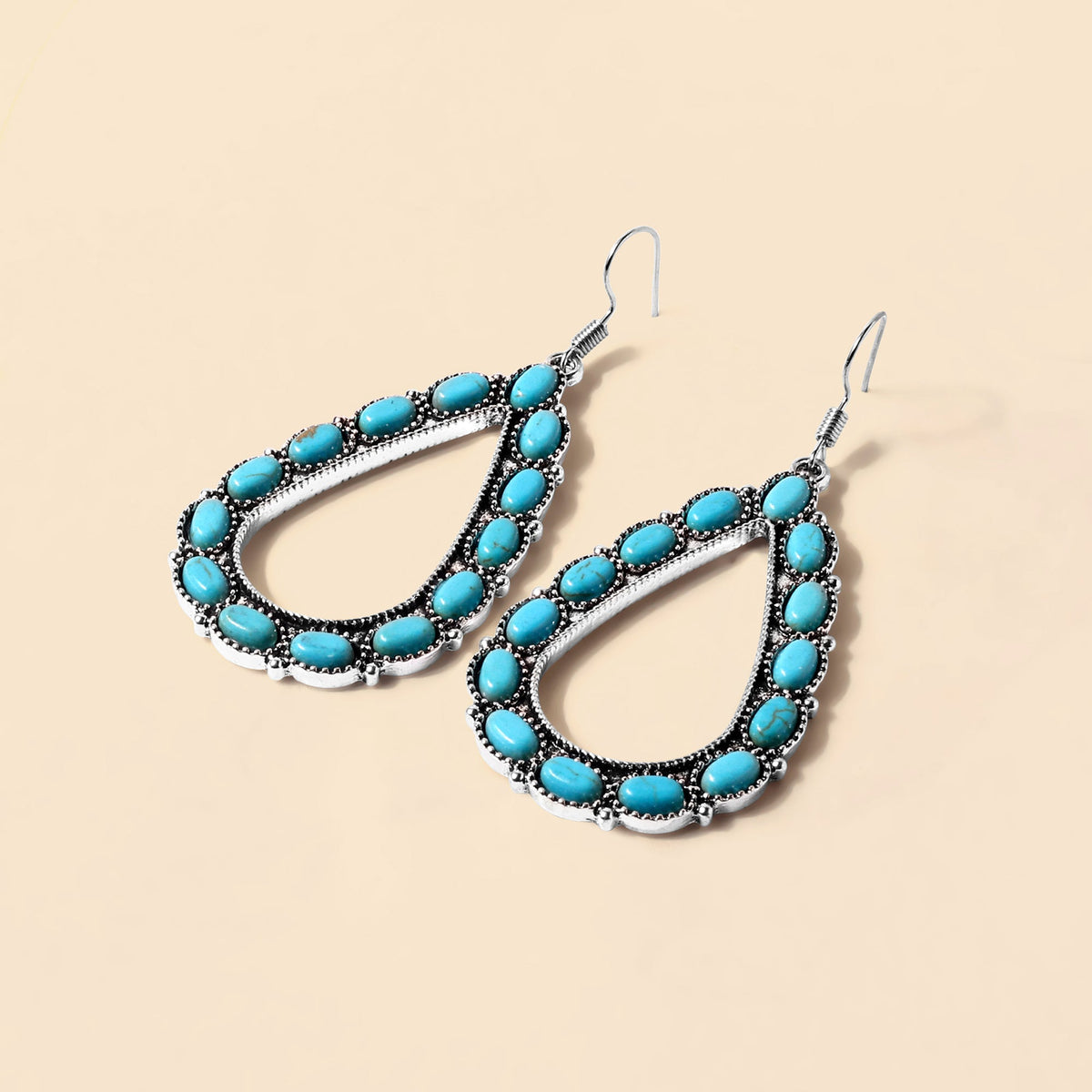 Myra Teardrop Filigree Earrings in Skystone Blue - Myra USA