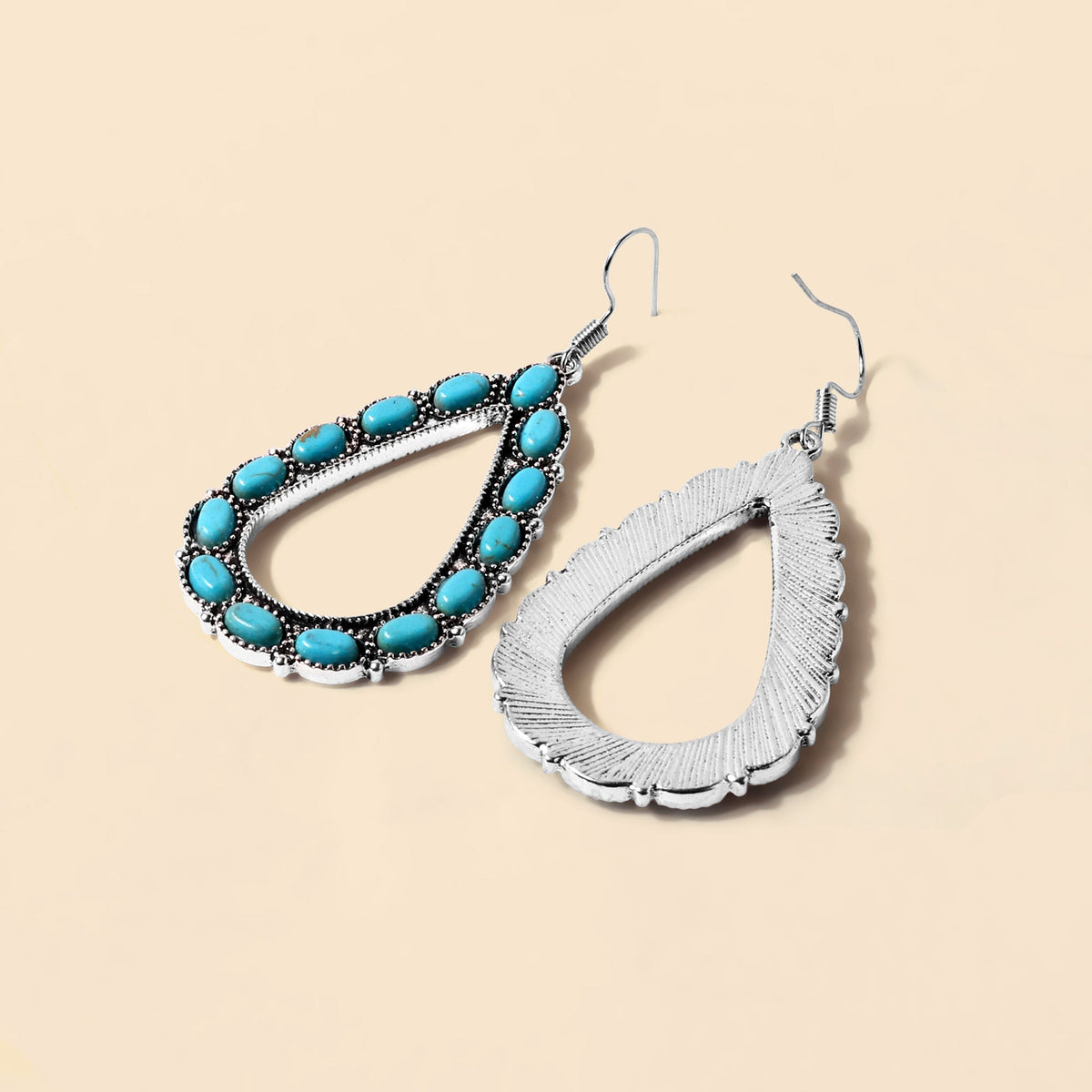 Myra Teardrop Filigree Earrings in Skystone Blue - Myra USA