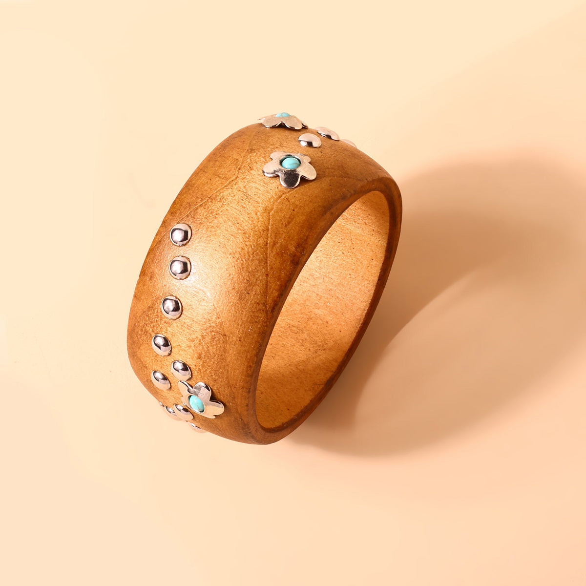 Myra Rodeo Flower Cuff in Honey Brown - Myra USA