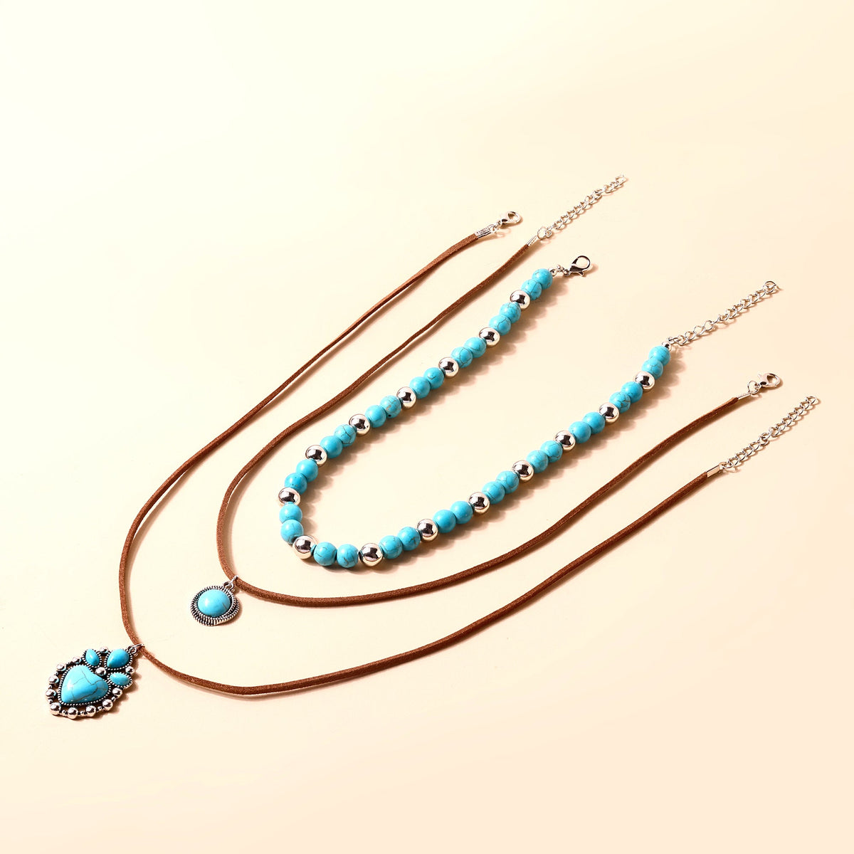 Myra River Heart Necklace in Desert Turquoise - Myra USA