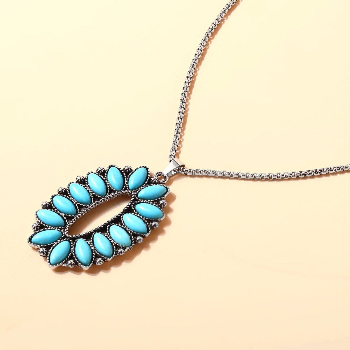 Myra Steerhead Necklace in Desert Blue - Myra USA