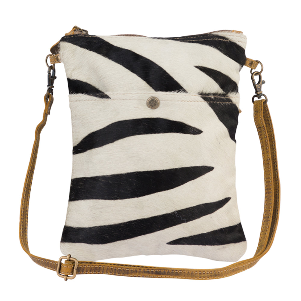 Stripey Leather Crossbody Bag - Myra USA