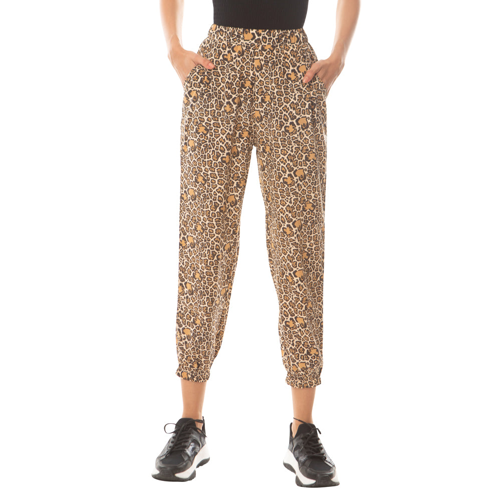 Leopard Bling Buttery Joggers - MyraUSA