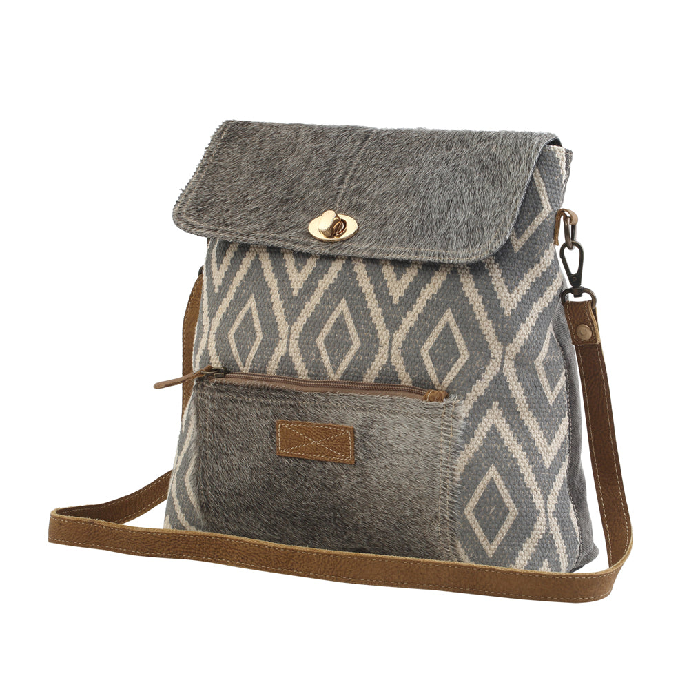 Grainy Gray Shoulder Bag - Myra USA