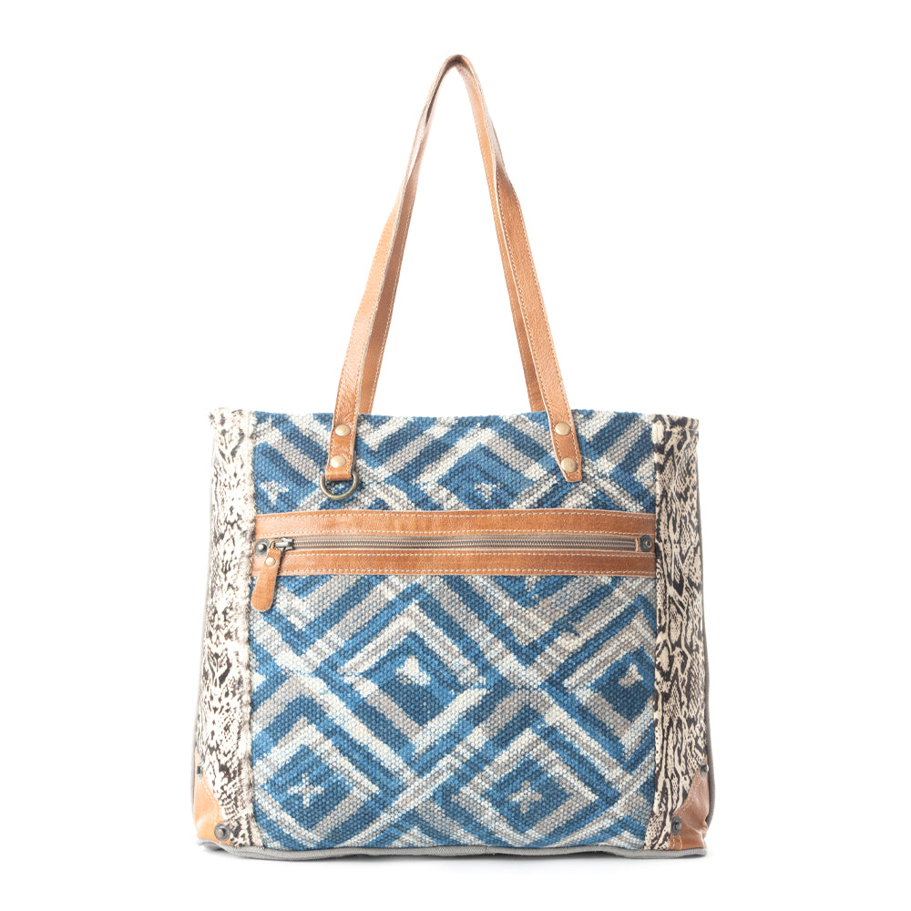 Rhombic Pattern Tote Bag - MyraUSA