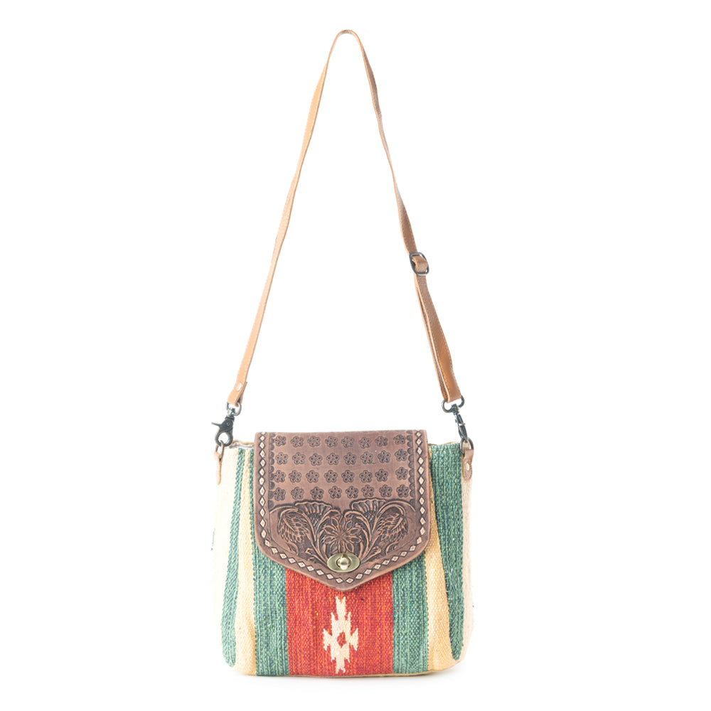 Embossed Scarlet Hand-Tooled Bag - MyraUSA
