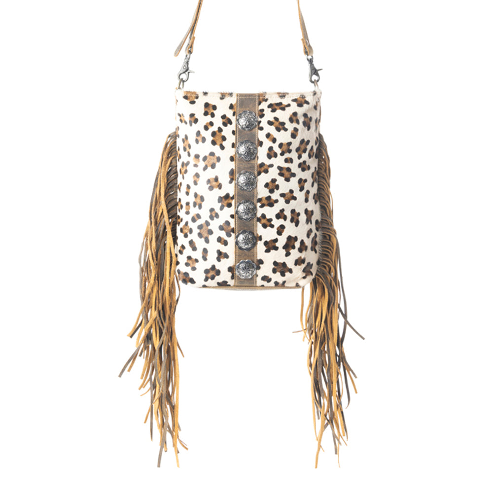 Ornamental Leather & Hairon Bag - Myra USA