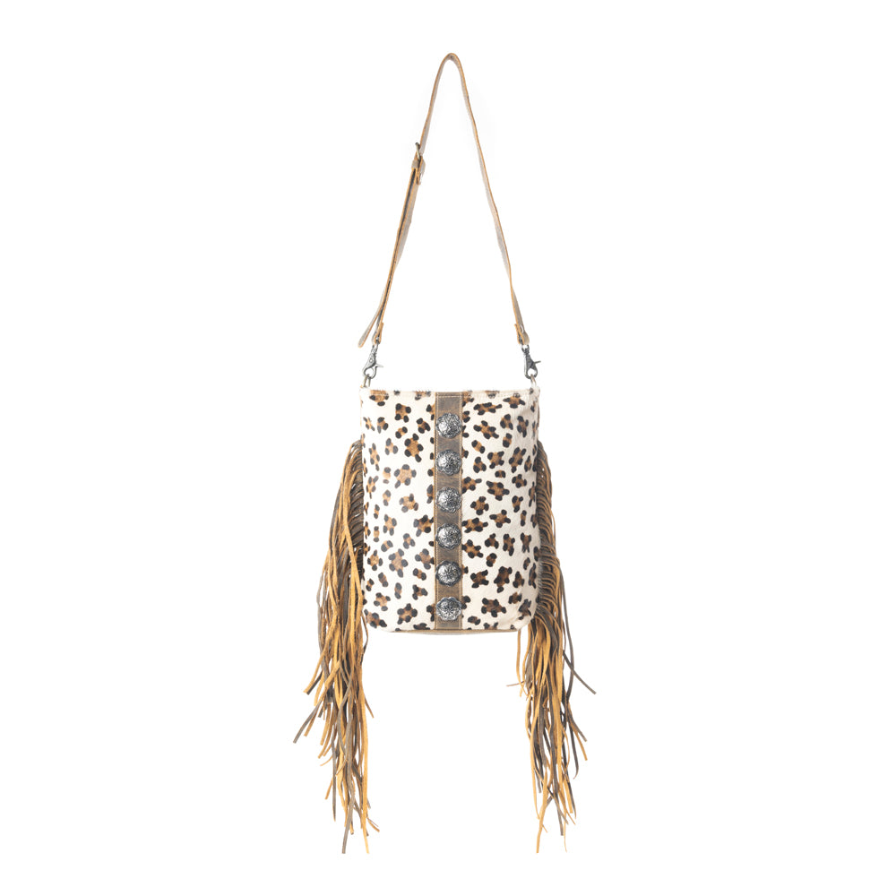 Ornamental Leather & Hairon Bag - Myra USA