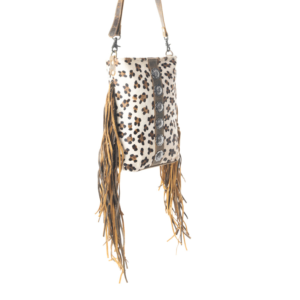 Ornamental Leather & Hairon Bag - Myra USA