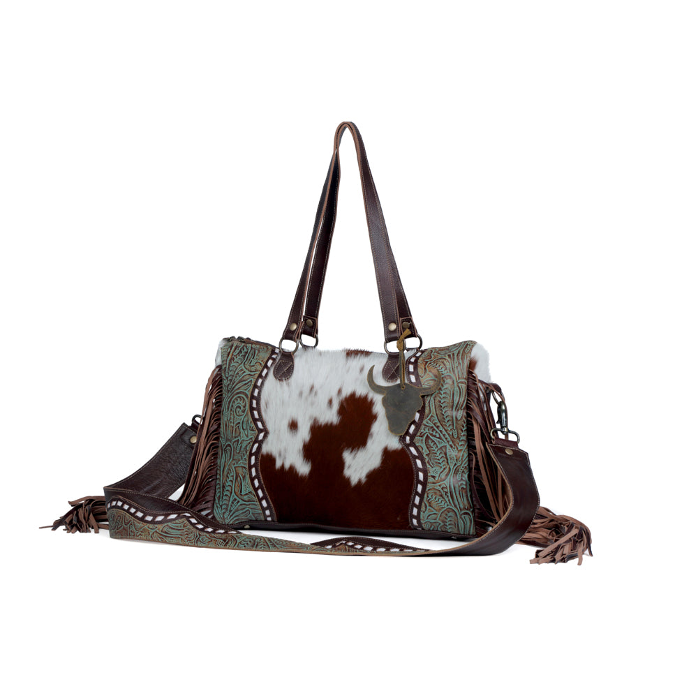 Dangle Wangle Leather & Hairon Bag - Myra USA