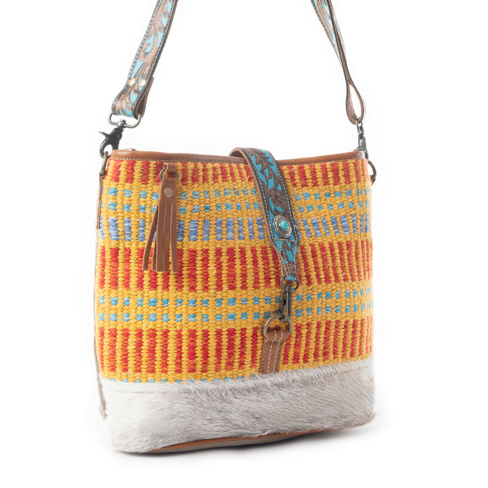 Vivid Orange Hand-Tooled Bag - MyraUSA