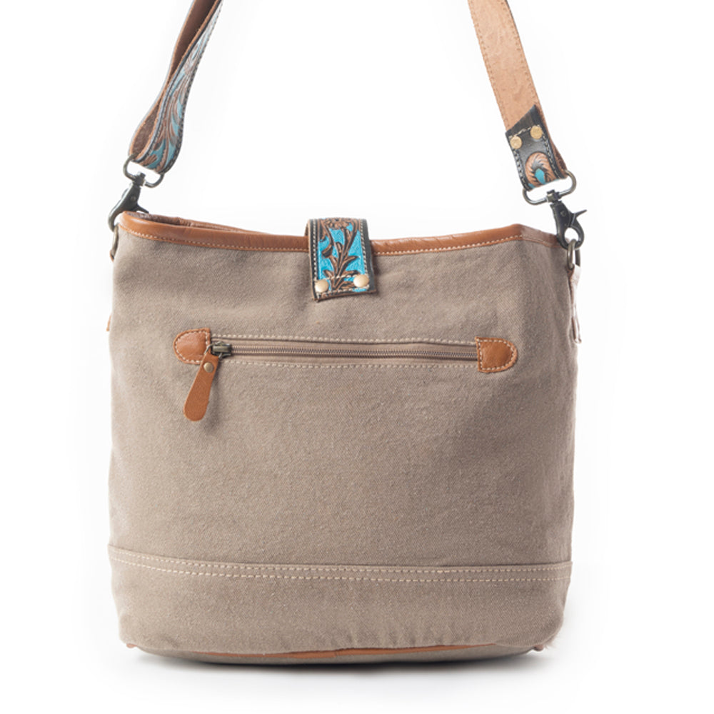Vivid Orange Hand-Tooled Bag - MyraUSA