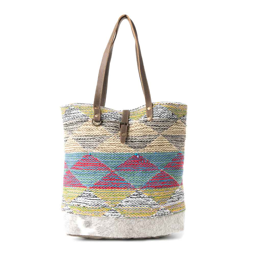 Multicolored Waves Tote Bag,
