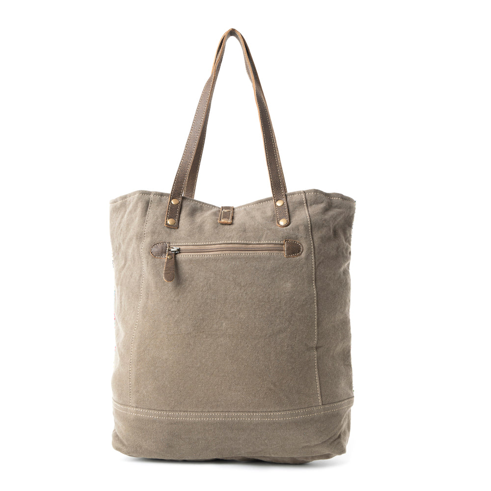 Multicolored Waves Tote Bag, - MyraUSA