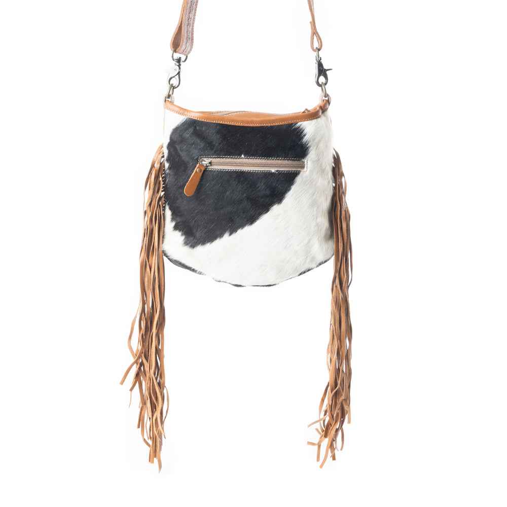 Brown Quilt Hand-Tooled Bag