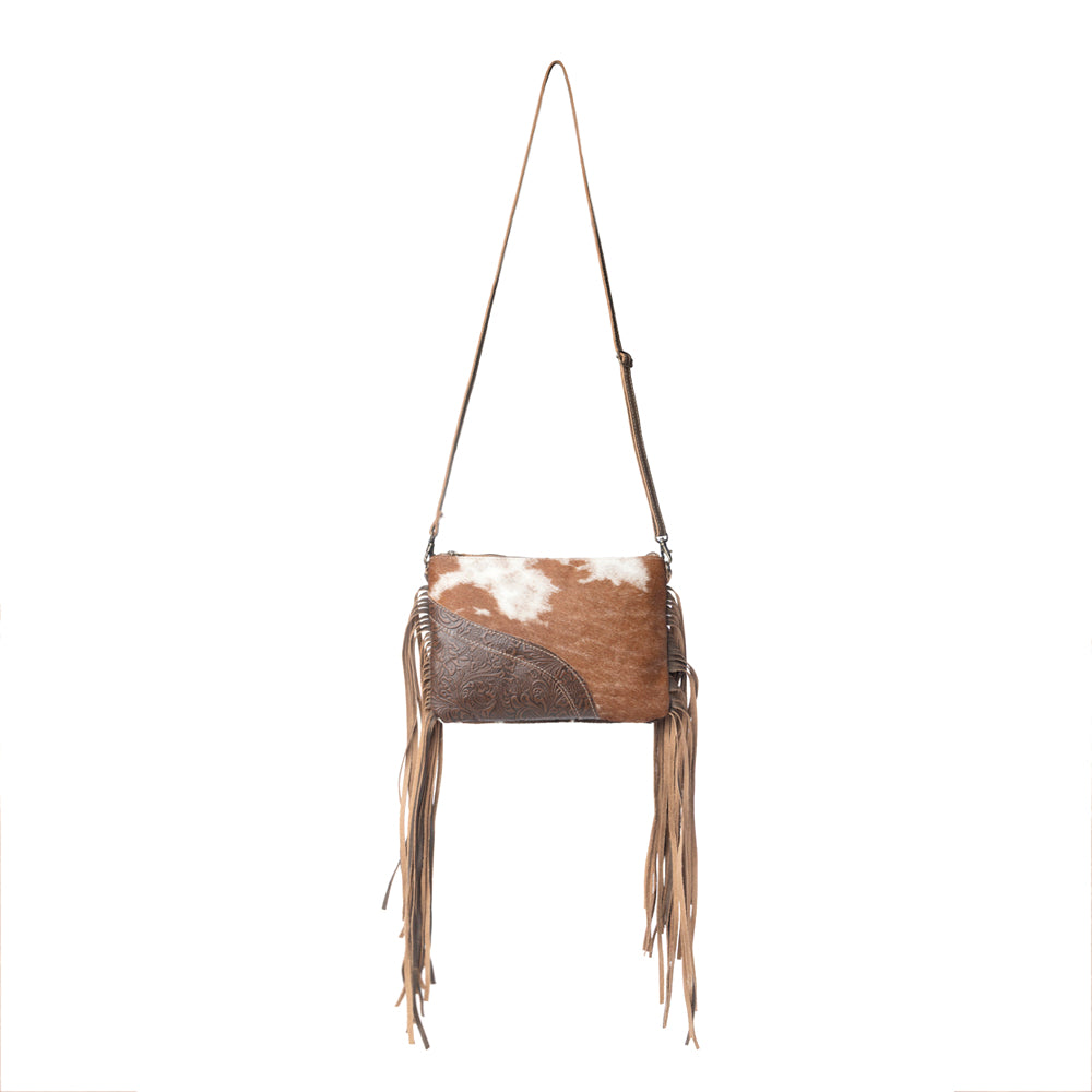 Fractional Leather & Hairon Bag - Myra USA