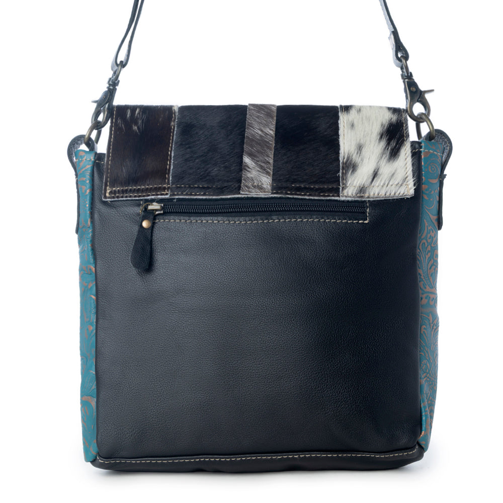 Blue Rose Leather & Hairon Bag - Myra USA