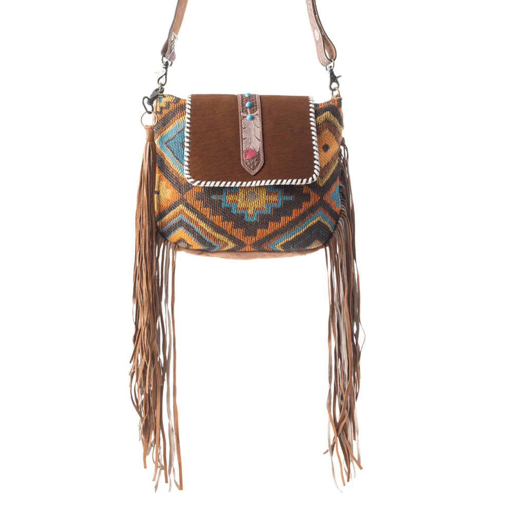 Beaded Frills Hand-Tooled Bag - MyraUSA