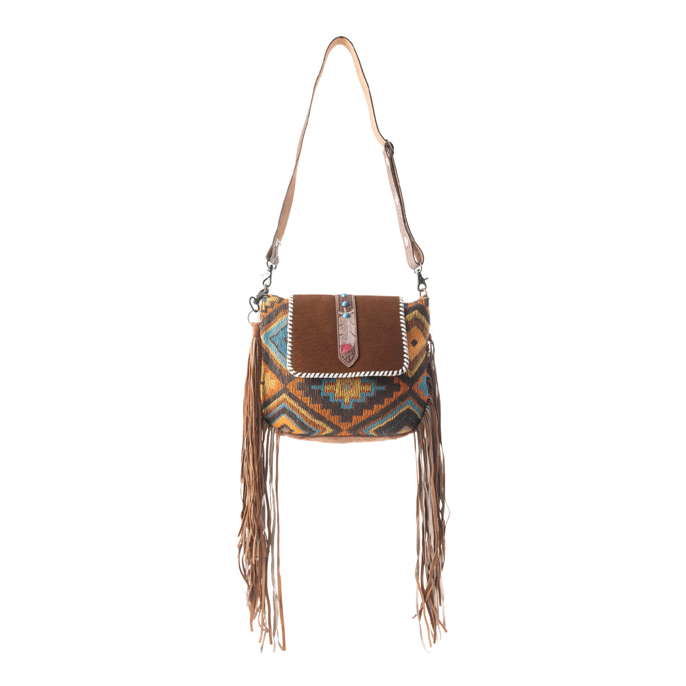Beaded Frills Hand-Tooled Bag - MyraUSA
