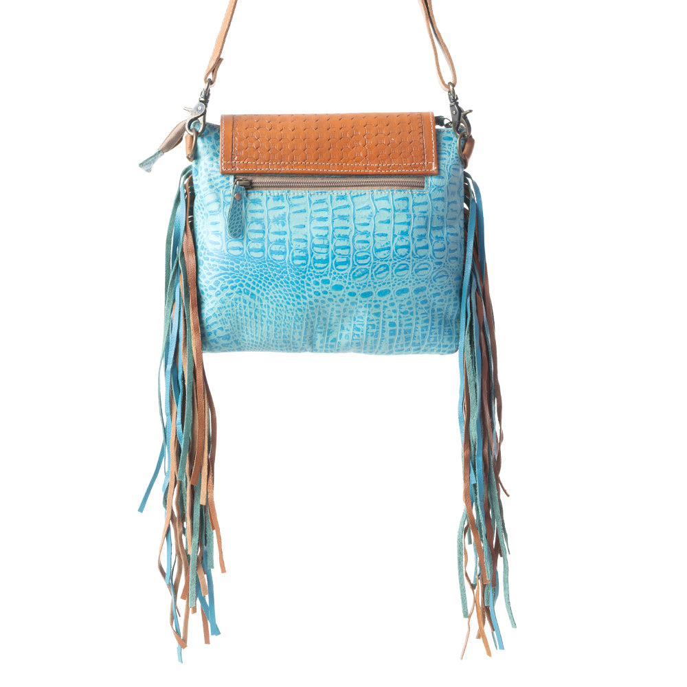 Blue Wings Hand-Tooled Bag - MyraUSA