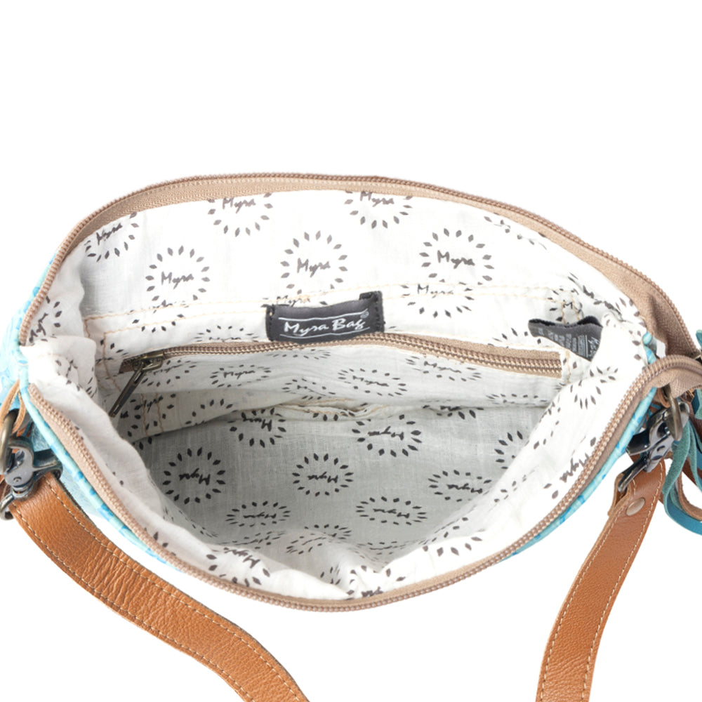 Blue Wings Hand-Tooled Bag - MyraUSA