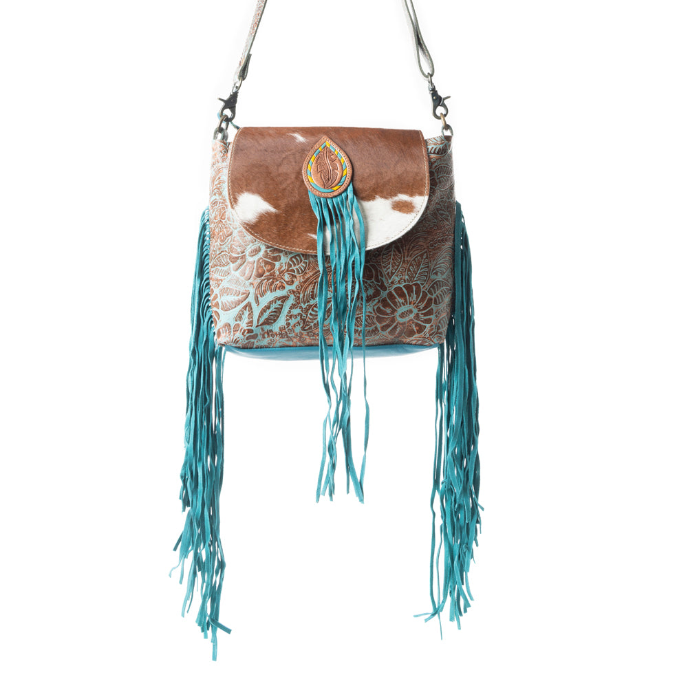Cyan Accenture Leather & Hairon Bag - MyraUSA