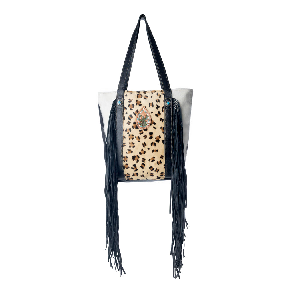Vanilla Crème me Leather & Hairon Bag - Myra USA