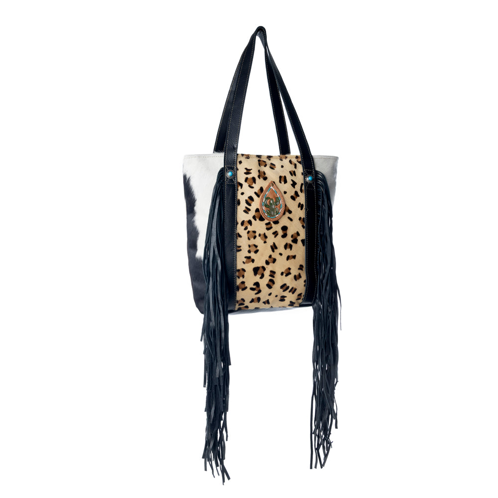 Vanilla Crème me Leather & Hairon Bag - Myra USA