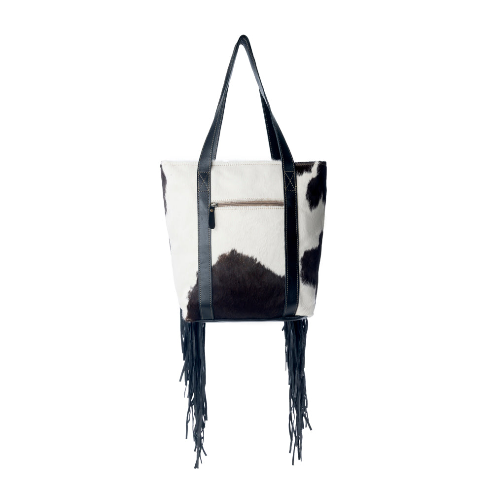 Vanilla Crème me Leather & Hairon Bag - Myra USA