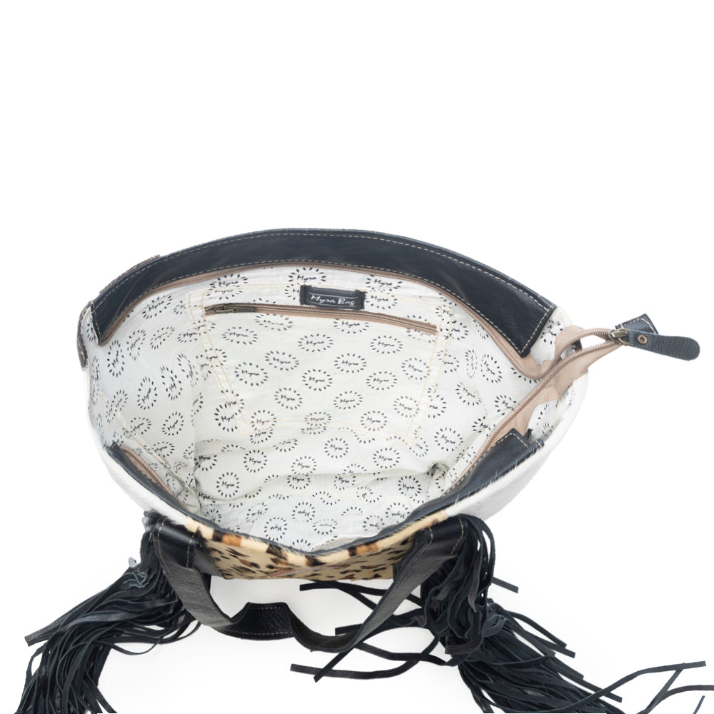 Vanilla Crème me Leather & Hairon Bag - Myra USA
