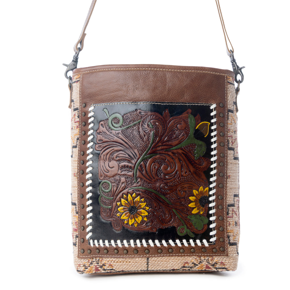 Floral Embers Hand-Tooled Bag - Myra USA