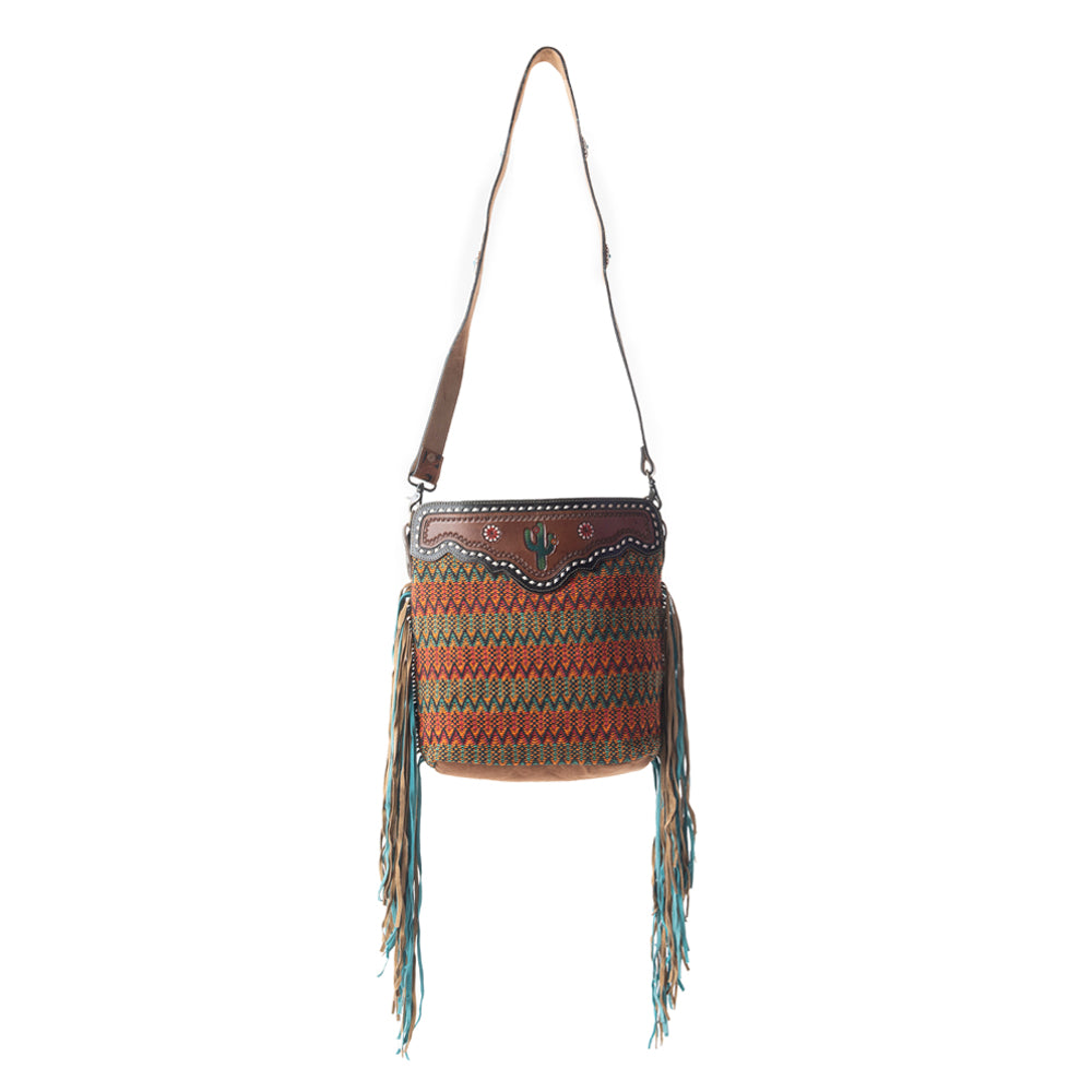 Accenting Hues Hand-Tooled Bag - MyraUSA