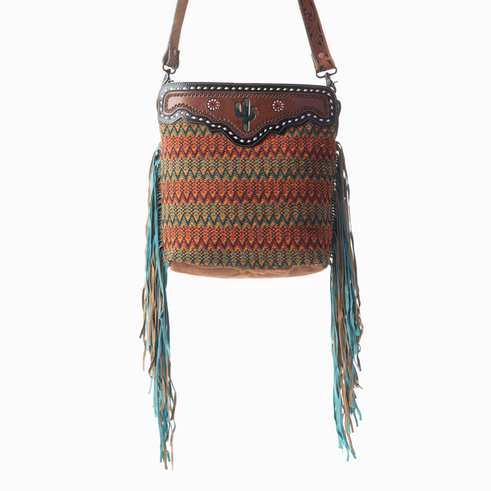 Accenting Hues Hand-Tooled Bag - MyraUSA