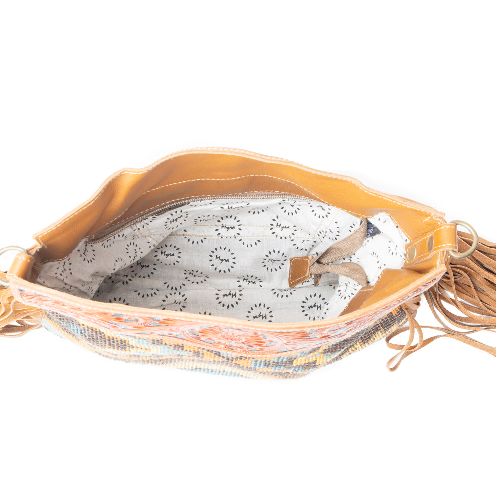 Garnet waves Hand-Tooled Bag - MyraUSA