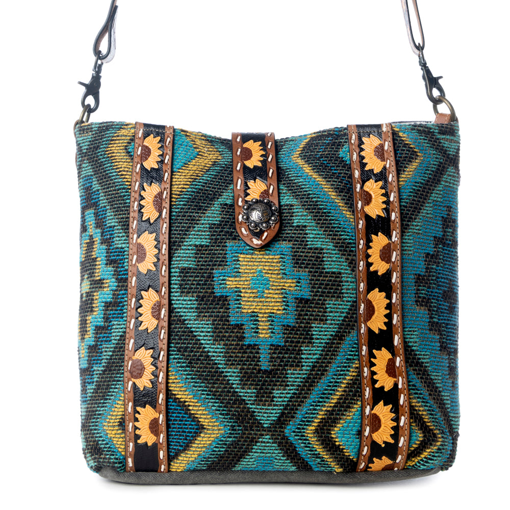 Forest Mist Hand-Tooled Bag - Myra USA