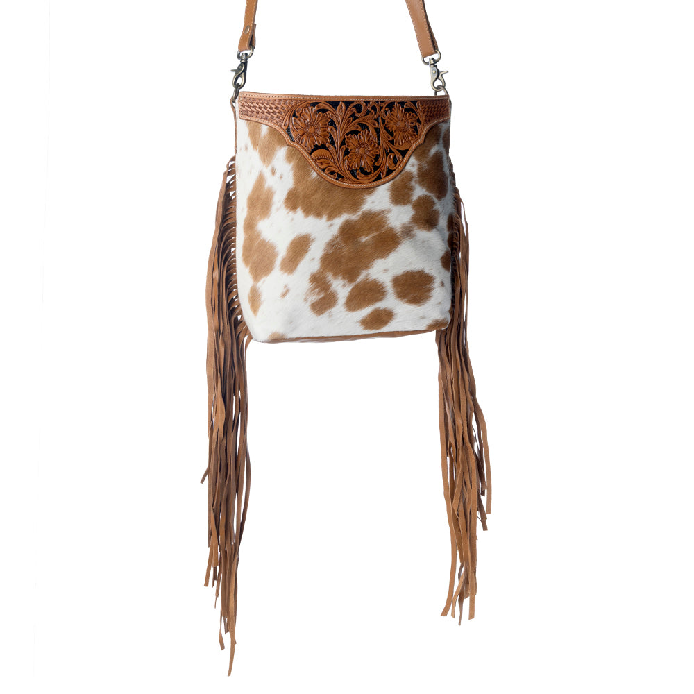 Raw Umber Hand-Tooled Bag - Myra USA