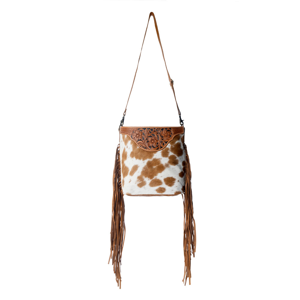 Raw Umber Hand-Tooled Bag - Myra USA