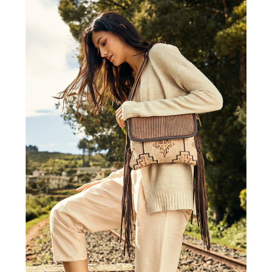 Sandy Rosewood Hand-Tooled Bag - MyraUSA