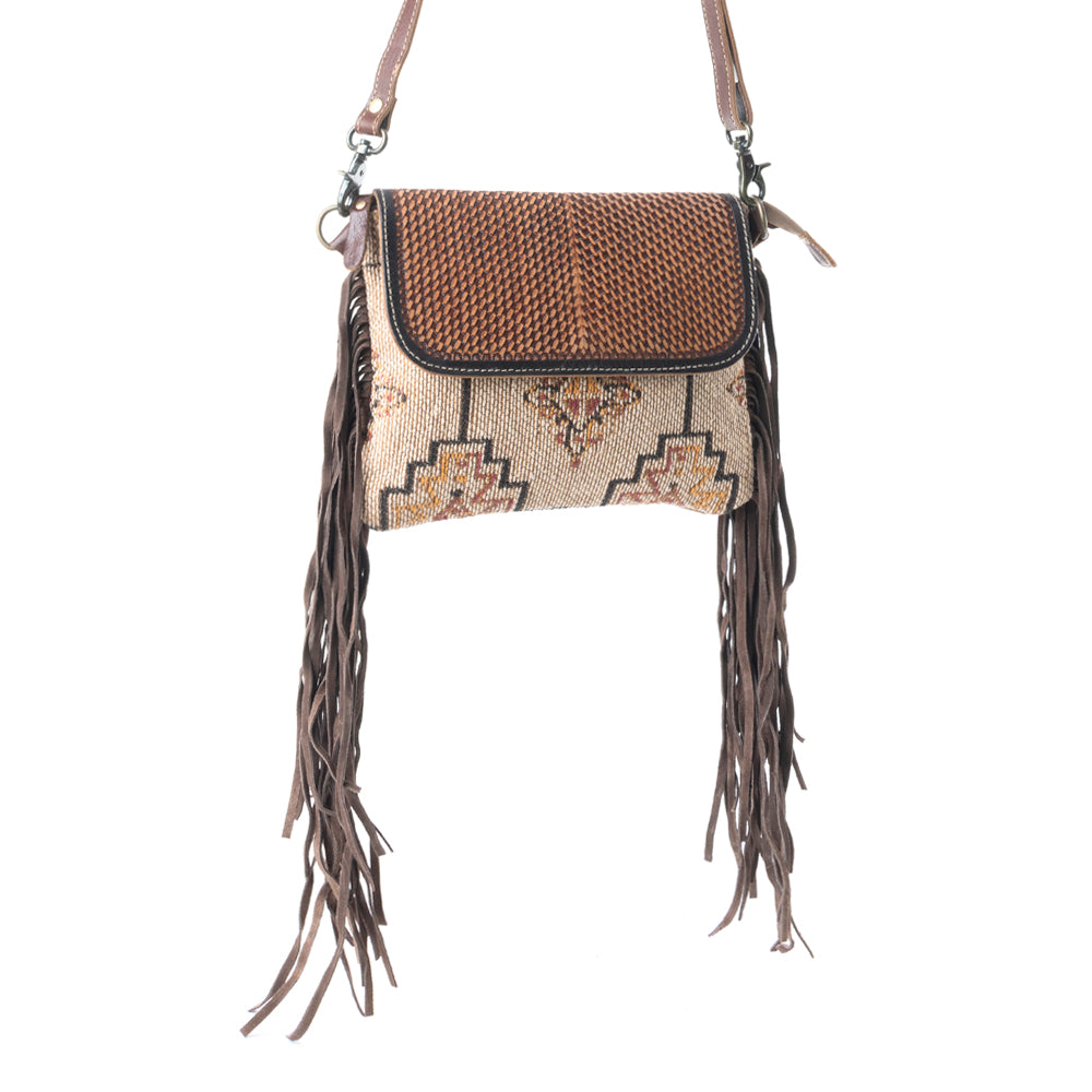 Sandy Rosewood Hand-Tooled Bag - MyraUSA