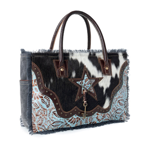Articulate Canvas & Hairon Bag - Myra USA