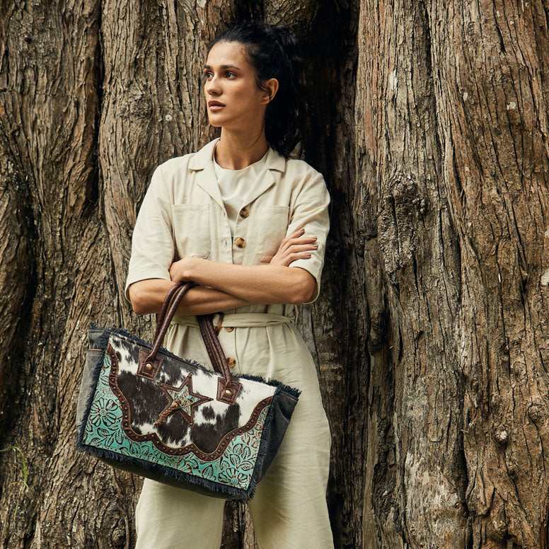 Articulate Canvas & Hairon Bag - MyraUSA