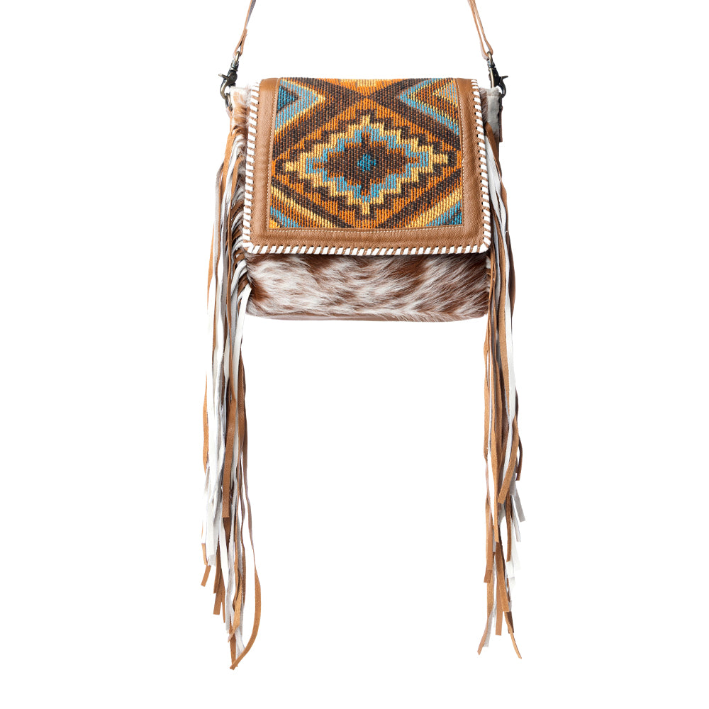 Boho Chic Style Leather & Hairon Bag - Myra USA
