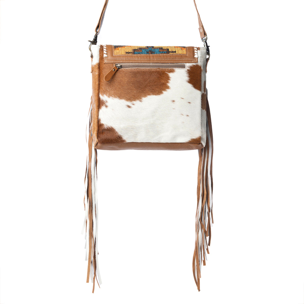 Boho Chic Style Leather & Hairon Bag - Myra USA